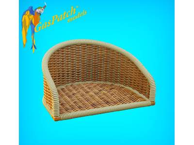 British Wicker Seat Full Back - Short And Tall No Leather Pad - image 3