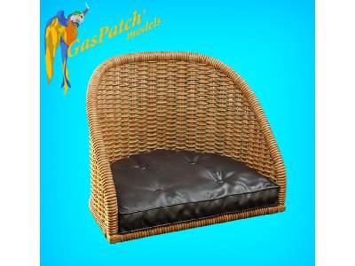 British Wicker Seat Full Back - Short And Tall No Leather Pad - image 4