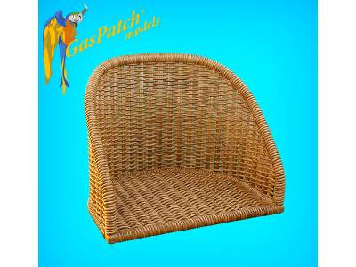 British Wicker Seat Full Back - Short And Tall No Leather Pad - image 5