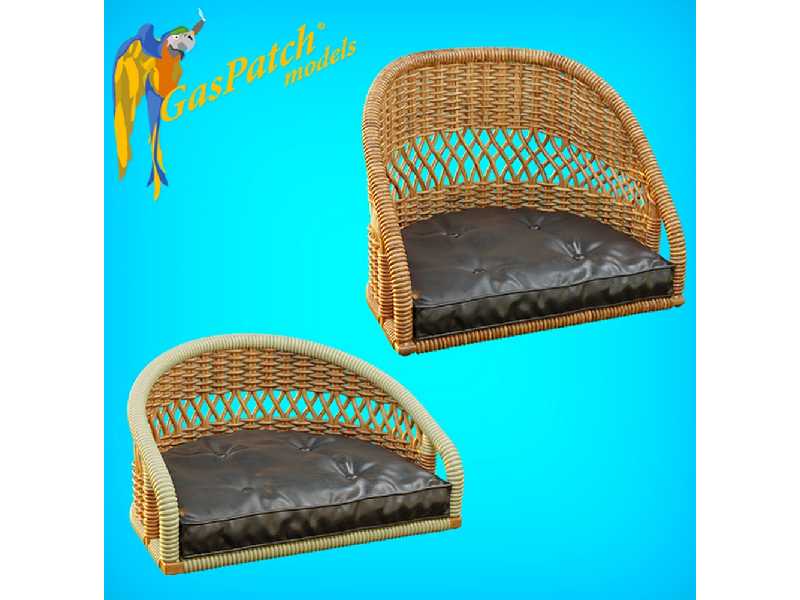 British Wicker Seat Perforated Back - Short And Tall No Leather Pad - image 1