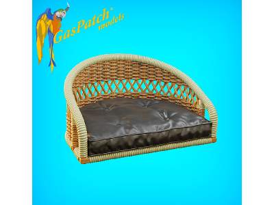 British Wicker Seat Perforated Back - Short And Tall No Leather Pad - image 2