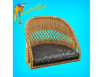 British Wicker Seat Perforated Back - Short And Tall No Leather Pad - image 4