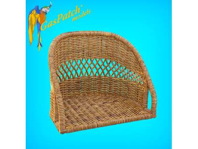 British Wicker Seat Perforated Back - Short And Tall No Leather Pad - image 5
