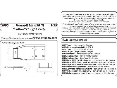 Renault UE 630 (f) Luftwaffe Type Early - conv. set for Tamiya - image 2