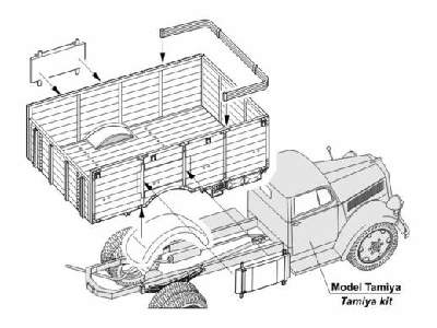 Opel Blitz Tall Body - conversion set for Tamiya - image 1