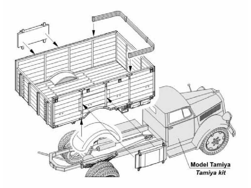 Opel Blitz Tall Body - conversion set for Tamiya - image 1