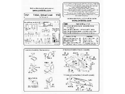 T-55A  Driver's set for Tamiya kit - image 2