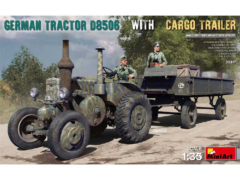 German Tractor D8506 With Cargo Trailer - image 1