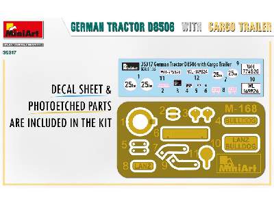 German Tractor D8506 With Cargo Trailer - image 2