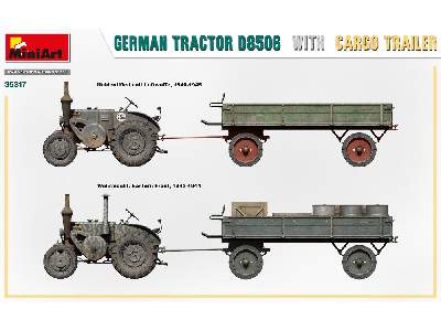 German Tractor D8506 With Cargo Trailer - image 3