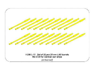 Set of 20 pcs 20 mm L/65 barrels  MG C/30 for German ships - image 6