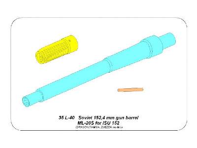 Soviet gun barrel 152,4mm Ml-20S for self proppeled gun ISU152 - image 6