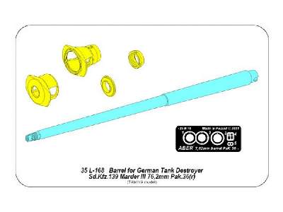 Barrel  76,2mm Pak 36(r) for German Tank Destroyer Marder III (Sd.Kfz. 139) - image 12