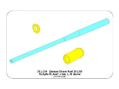 Germ.50mm KwK39L/60 Barrel Pz.Kpfw.IIIAusfJ, L,M. - image 9