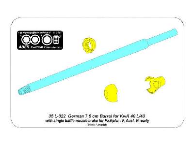 Germ.75mm barrel for KwK40L/43 with single baffle muzzle brake for Pz.Kpfw.VI, Ausf.G -early - image 13