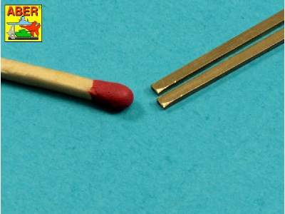 Brass  square rods 1,5 mm length 245mm x2 pcs. - image 1