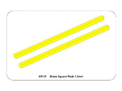 Brass  square rods 1,5 mm length 245mm x2 pcs. - image 5