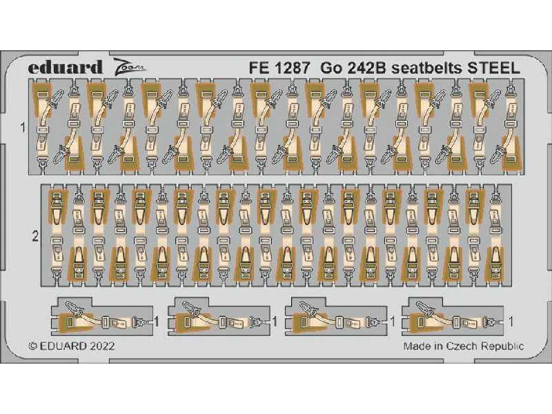 Go 242B seatbelts STEEL 1/48 - ICM - image 1