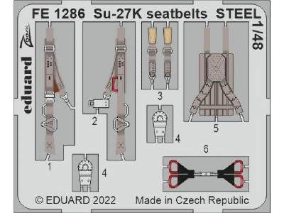Su-27K seatbelts STEEL 1/48 - MINIBASE - image 1