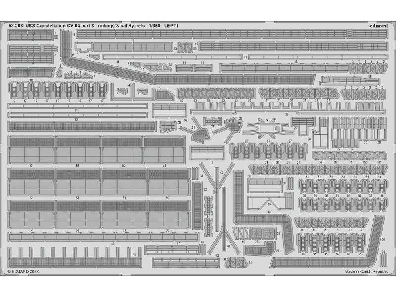 USS Constellation CV-64 part 3 - railings & safety nets 1/350 - image 1