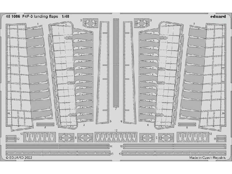 F4F-3 landing flaps 1/48 - EDUARD - image 1