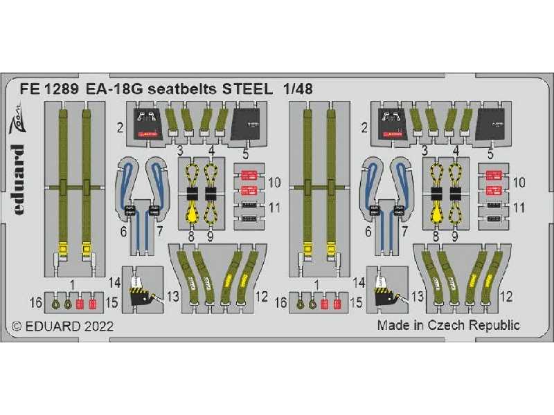 EA-18G seatbelts STEEL 1/48 - MENG - image 1