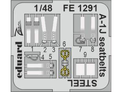 A-1J seatbelts STEEL 1/48 - TAMIYA - image 1