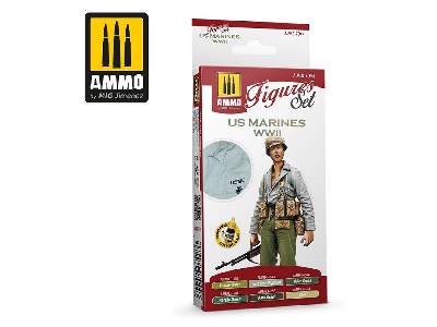 A.Mig 7044 Us Marines Wwii Figures Set - image 1