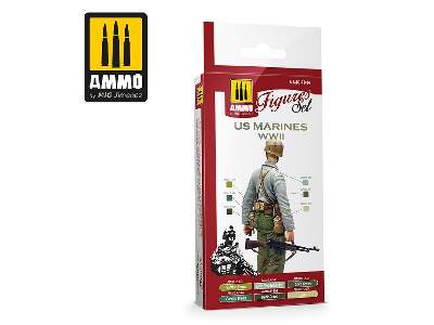 A.Mig 7044 Us Marines Wwii Figures Set - image 2