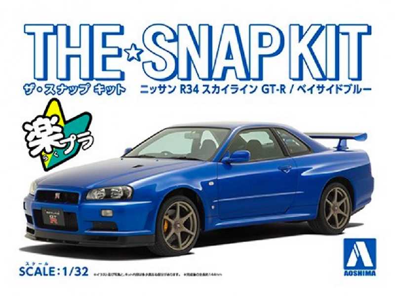 Snap Kit#11-a Nissan R34 Skyline Gt-r Bayside Blue - image 1