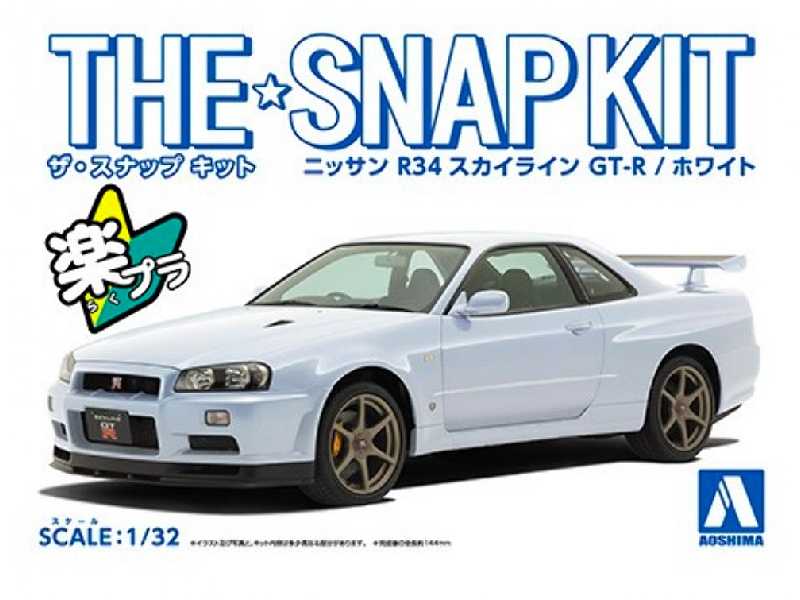 Snap Kit#11-b Nissan R34 Skyline Gt-r White - image 1