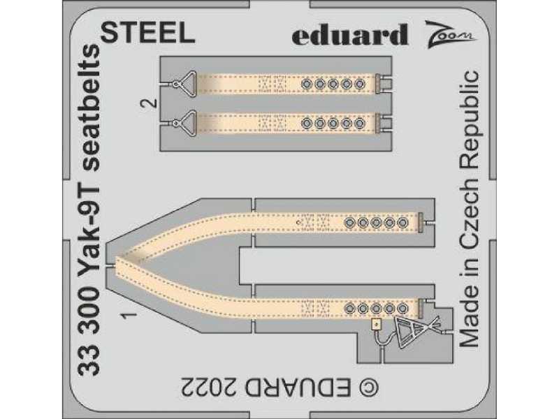 Yak-9T seatbelts STEEL 1/32 - ICM - image 1