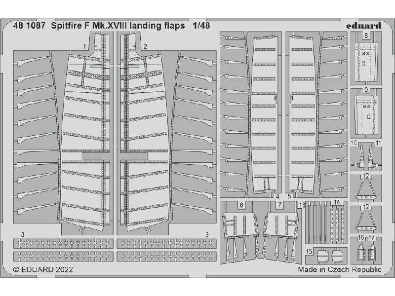 Spitfire F Mk. XVIII landing flaps 1/48 - AIRFIX - image 1