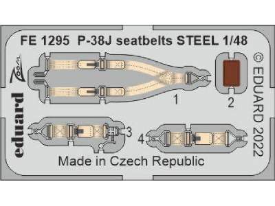P-38J seatbelts STEEL 1/48 - TAMIYA - image 1