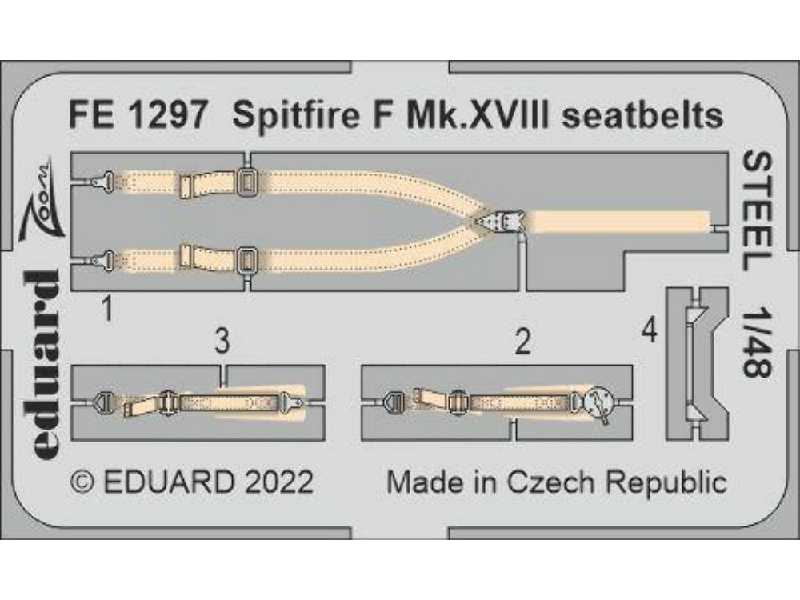 Spitfire F Mk. XVIII seatbelts STEEL 1/48 - AIRFIX - image 1