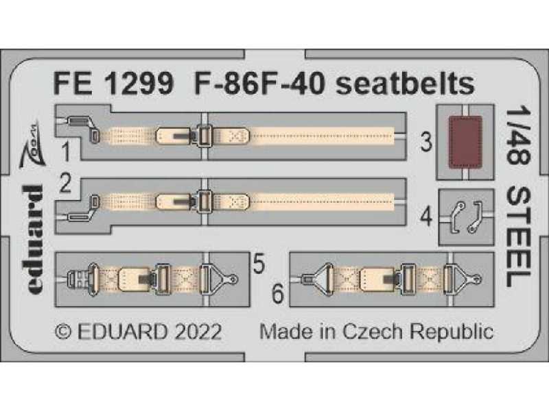 F-86F-40 seatbelts STEEL 1/48 - AIRFIX - image 1