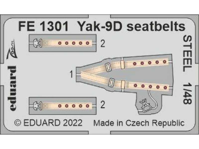 Yak-9D seatbelts STEEL 1/48 - ZVEZDA - image 1