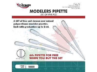 Modelers Pipette (Set Of 5 Pcs. / Each 2ml) + 1 For Free - image 1