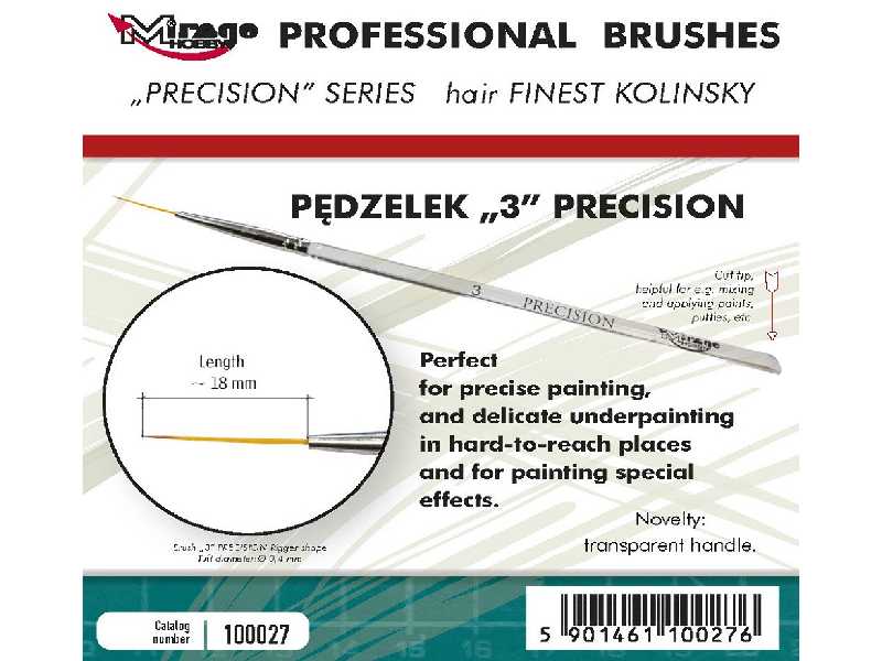 Brush 3 Precision Kolinsky - image 1 Brush 3 Precision Kolinsky - image 1