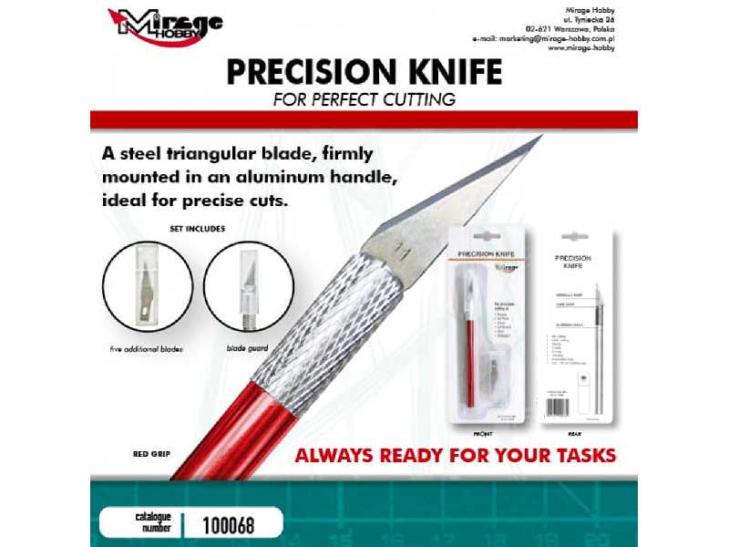 Precision Knife Red (5 Extra Blades) - image 1