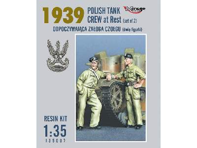 Odpoczywaj&#177;ca Za&#179;oga Czo&#179;gu (Tks/7tp - Dwie Figurki) (Rok 1939) (Resin Kit) - image 1