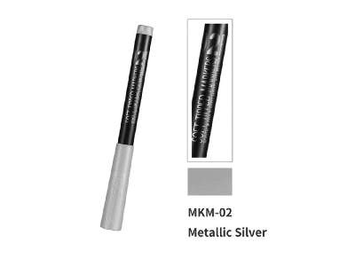 Mkm-02 Acrylic Metallic Silver Soft Tipped Marker - image 1