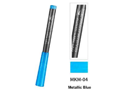 Mkm-04 Metallic Blue Soft Tipped Marker Pen - image 1