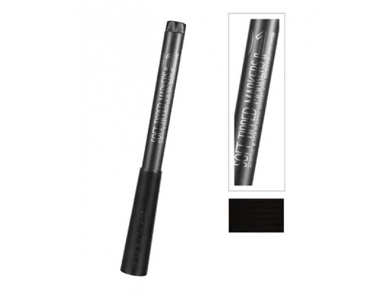 Mk-01 Pure Black Soft Tipped Marker Pen - image 1