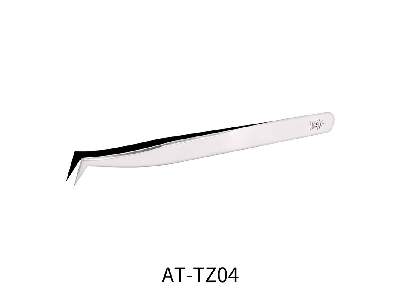At-tz04 Stainless Steel Tweezers With 90° Angular Tip - image 1