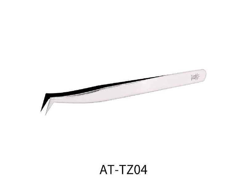 At-tz04 Stainless Steel Tweezers With 90° Angular Tip - image 1