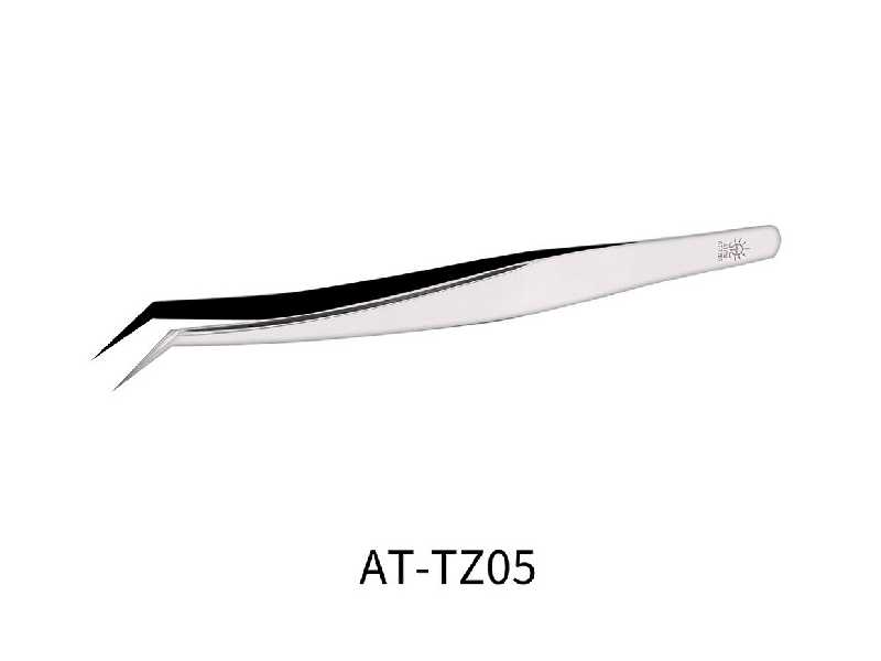 At-tz05 Stainless Steel Tweezers With Angular Tip - image 1