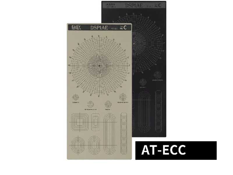 At-ecc Masking Tape Cutting Mat Type C, 110x233 Mm (Concentric Circles) - image 1