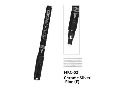 Mkc-02 Chrome Silver Marker Pen Fine (1.5mm) - image 1