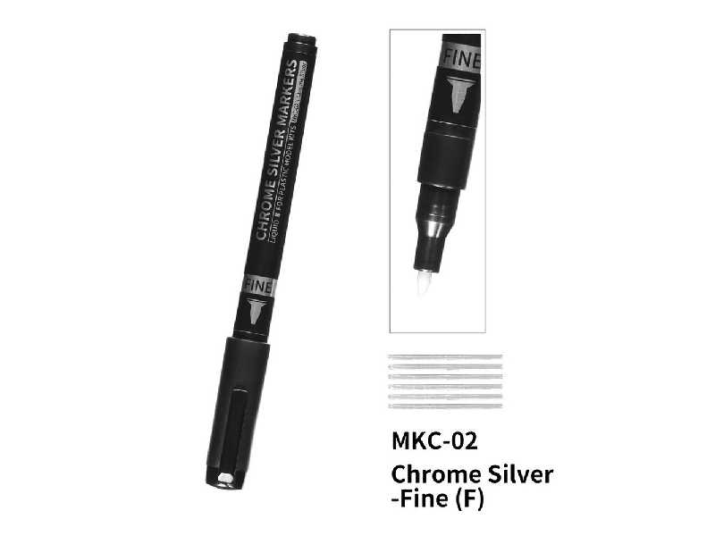 Mkc-02 Chrome Silver Marker Pen Fine (1.5mm) - image 1